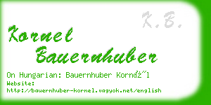 kornel bauernhuber business card